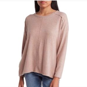 HEATHER BY BORDEAUX NWOT Center Seam Hacci Knit Pullover Sweater - Size XL